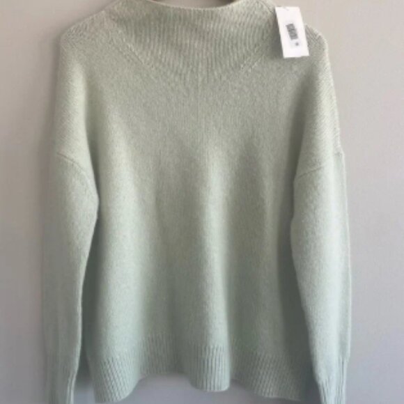 Vince Women's Funnel Neck Sweater Size Medium Mint Green - Picture 1 of 6